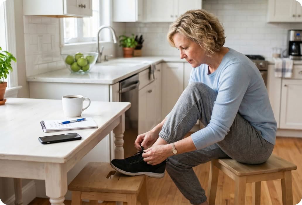 woman preparing for sport